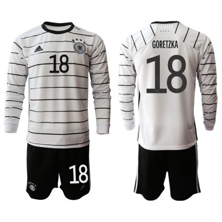 Completo Calcio Germania Leon Goretzka 18 Bambino Divisa Prima Euro 2020 ML